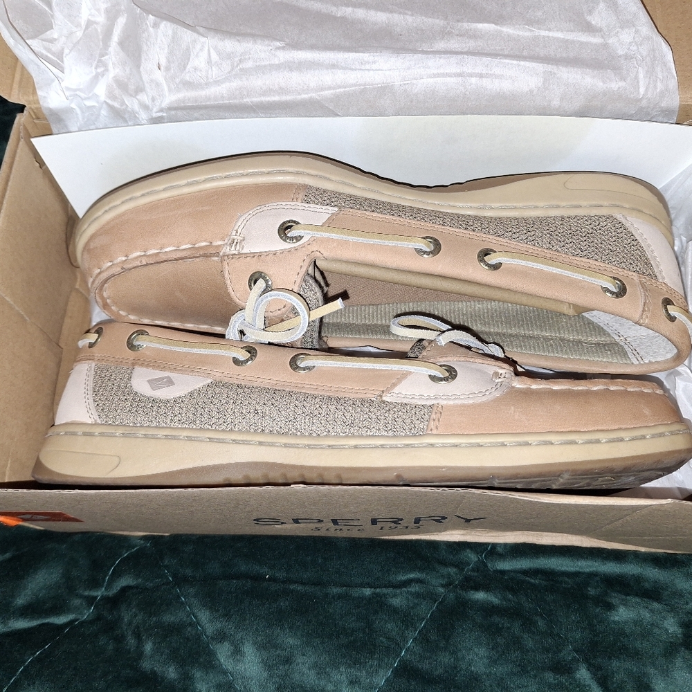 Sperry Angelfish Linen/Oat. Size 7. Brand New, Never Worn. $40